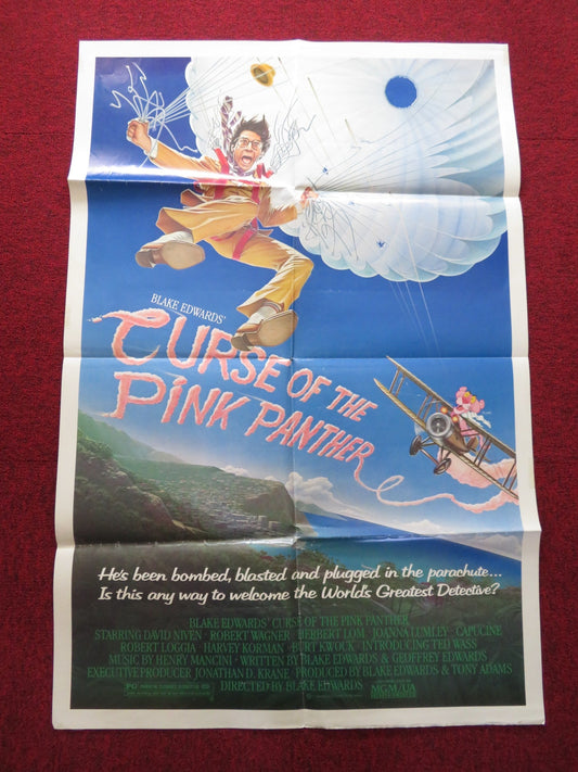 CURSE OF THE PINK PANTHER FOLDED US ONE SHEET POSTER BLAKE EDWARDS D. NIVEN 1983 Rendezvous Cinema Movie posters