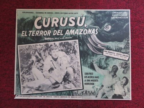 CURUCU, BEAST OF THE AMAZON MEXICAN LOBBY CARD JOHN BROMFIELD B. GARLAND 1956 Rendezvous Cinema Movie posters