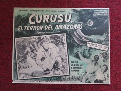 CURUCU, BEAST OF THE AMAZON MEXICAN LOBBY CARD JOHN BROMFIELD B. GARLAND 1956 Rendezvous Cinema Movie posters