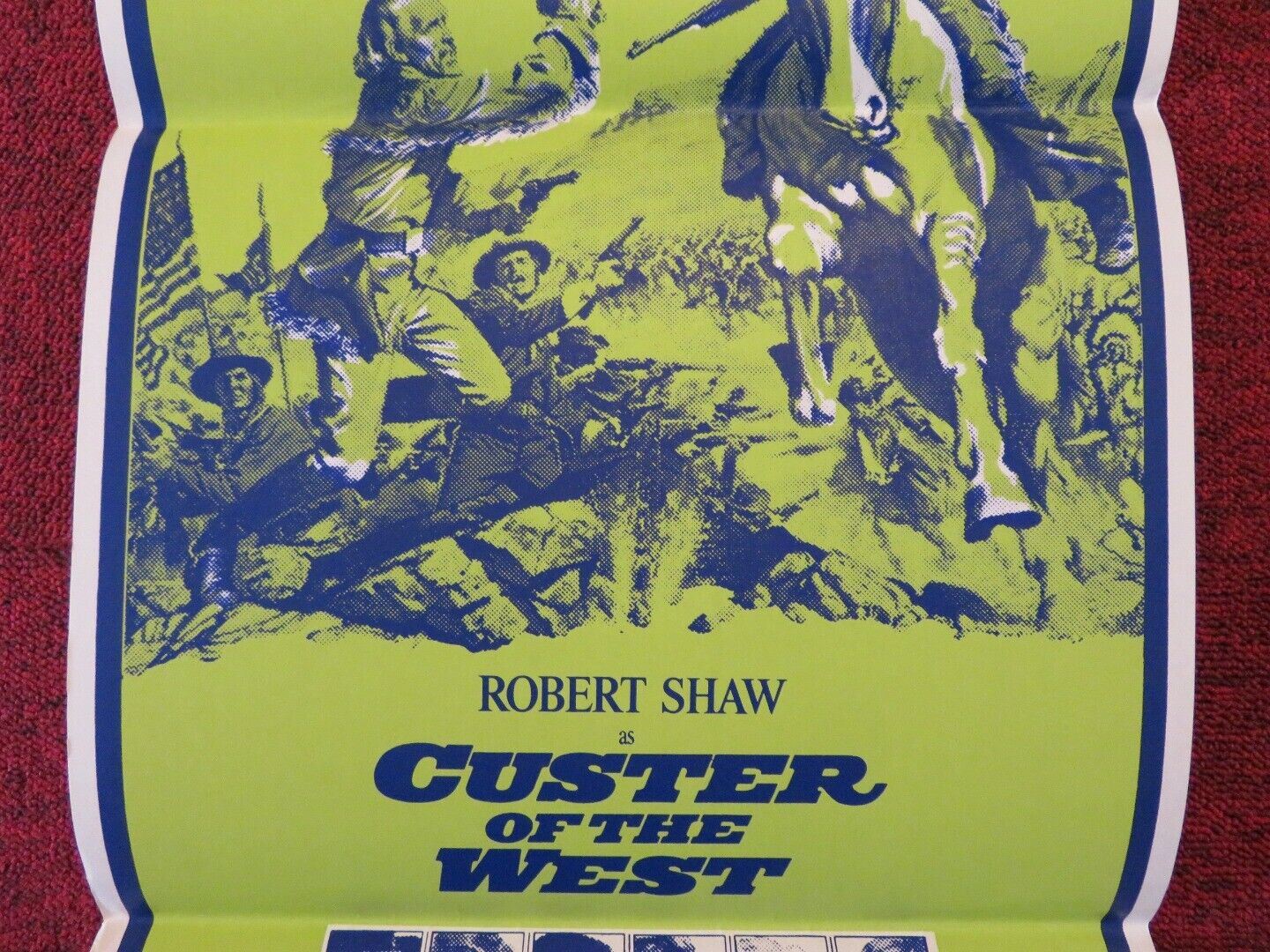 CUSTER OF THE WEST FOLDED AUSTRALIAN DAYBILL POSTER Robert Shaw 1967 Movie posters