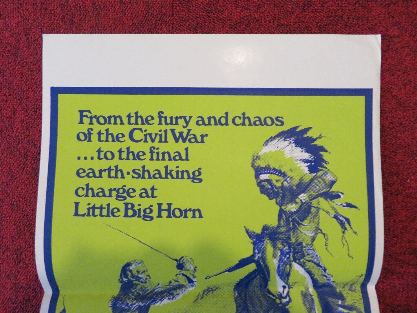 CUSTER OF THE WEST FOLDED AUSTRALIAN DAYBILL POSTER Robert Shaw 1967 Movie posters