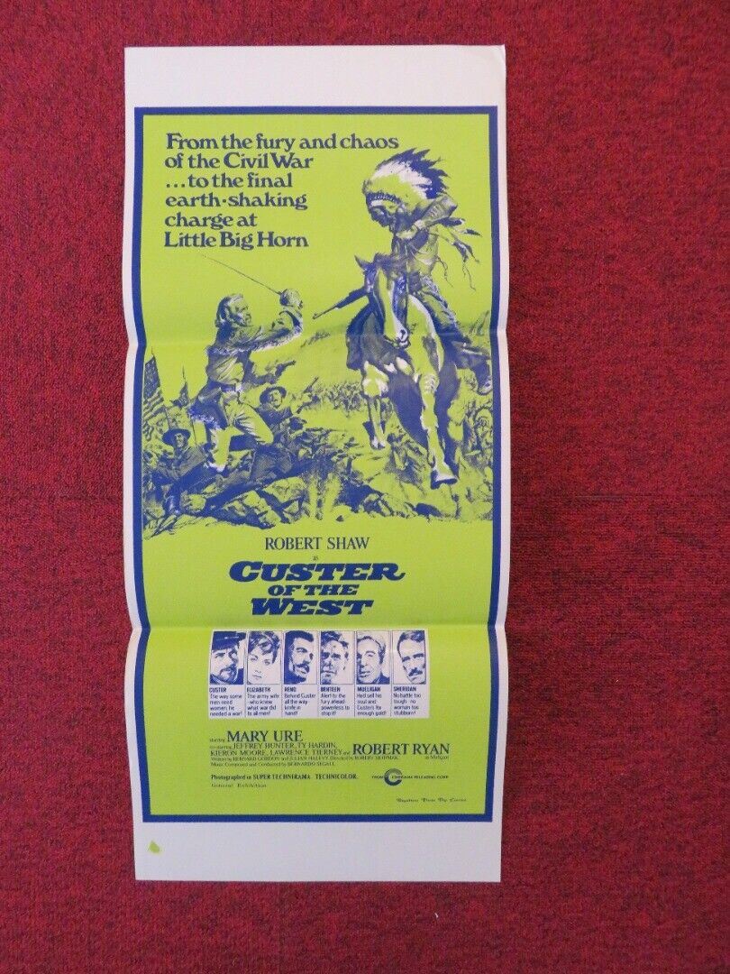 CUSTER OF THE WEST FOLDED AUSTRALIAN DAYBILL POSTER Robert Shaw 1967 Movie posters