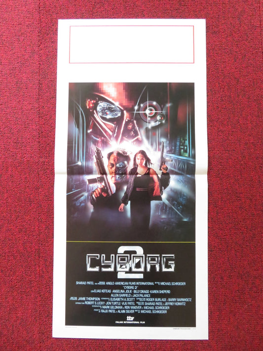 CYBORG 2: GLASS SHADOW ITALIAN LOCANDINA POSTER ANGELINA JOLIE JACK PALANCE 1993 Rendezvous Cinema Movie posters
