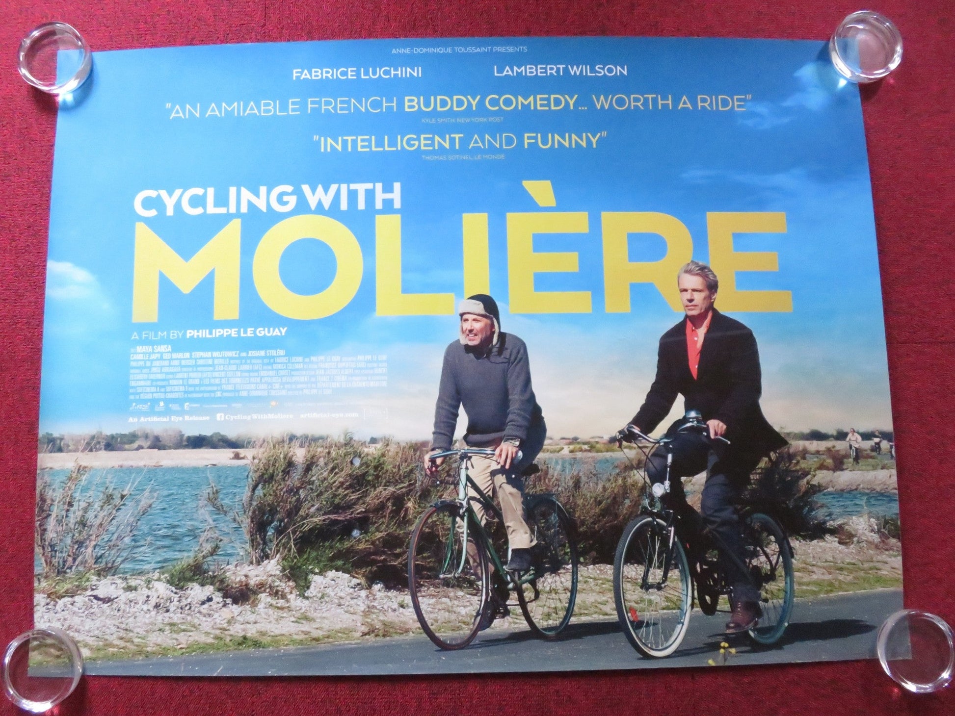 CYCLING WITH MOLIERE - B UK QUAD (30"x 40") ROLLED POSTER FABRICE LUCHINI 2013 Rendezvous Cinema Movie posters