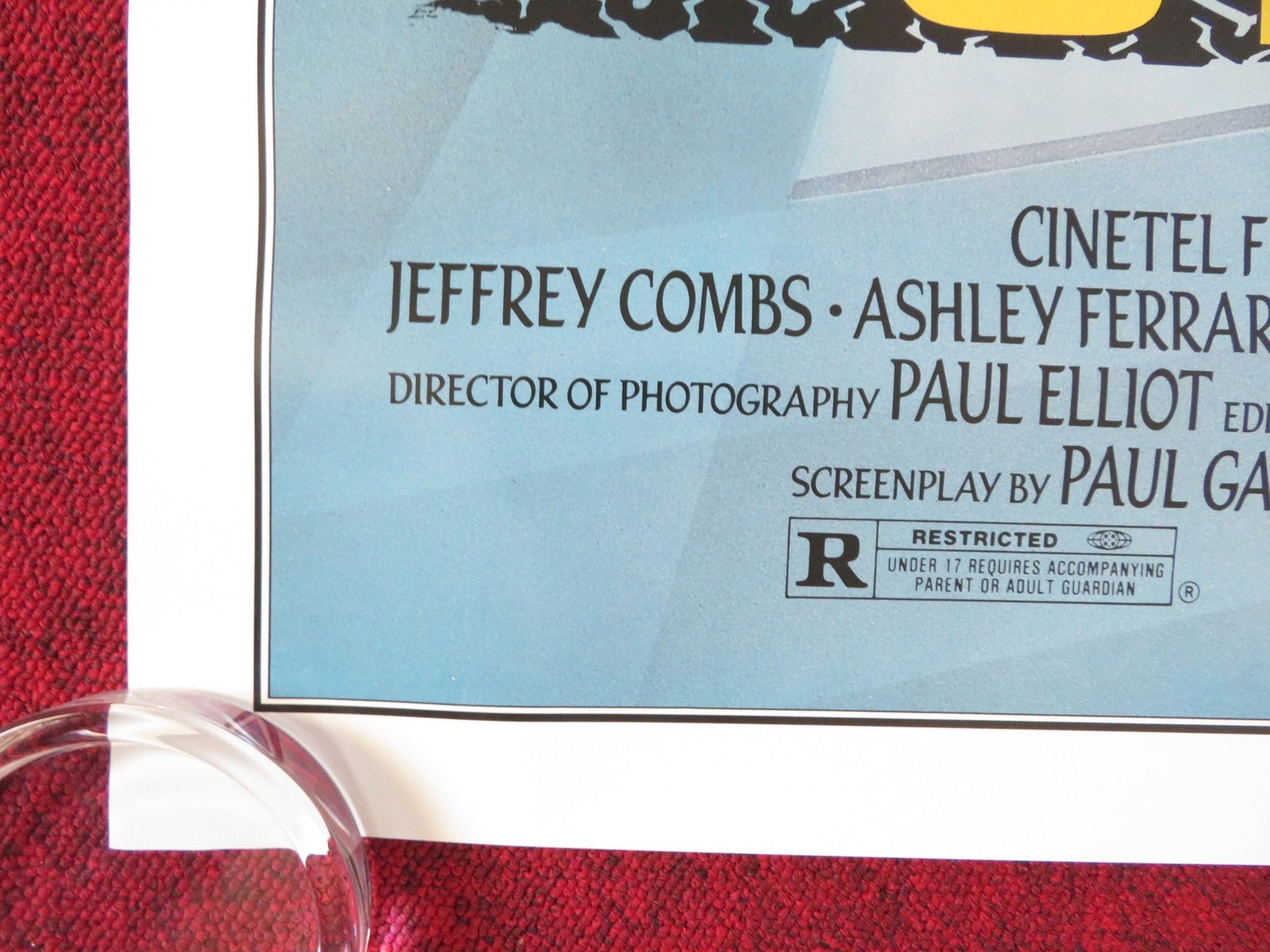 CYCLONE US ONE SHEET ROLLED POSTER HEATHER THOMAS JEFFREY COMBS 1987 Rendezvous Cinema Movie posters