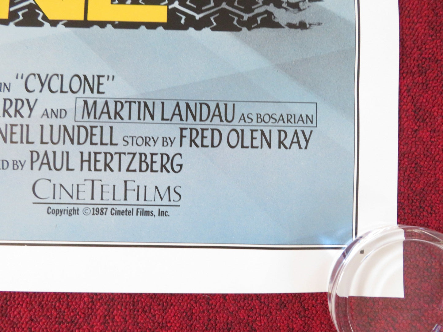 CYCLONE US ONE SHEET ROLLED POSTER HEATHER THOMAS JEFFREY COMBS 1987 Rendezvous Cinema Movie posters