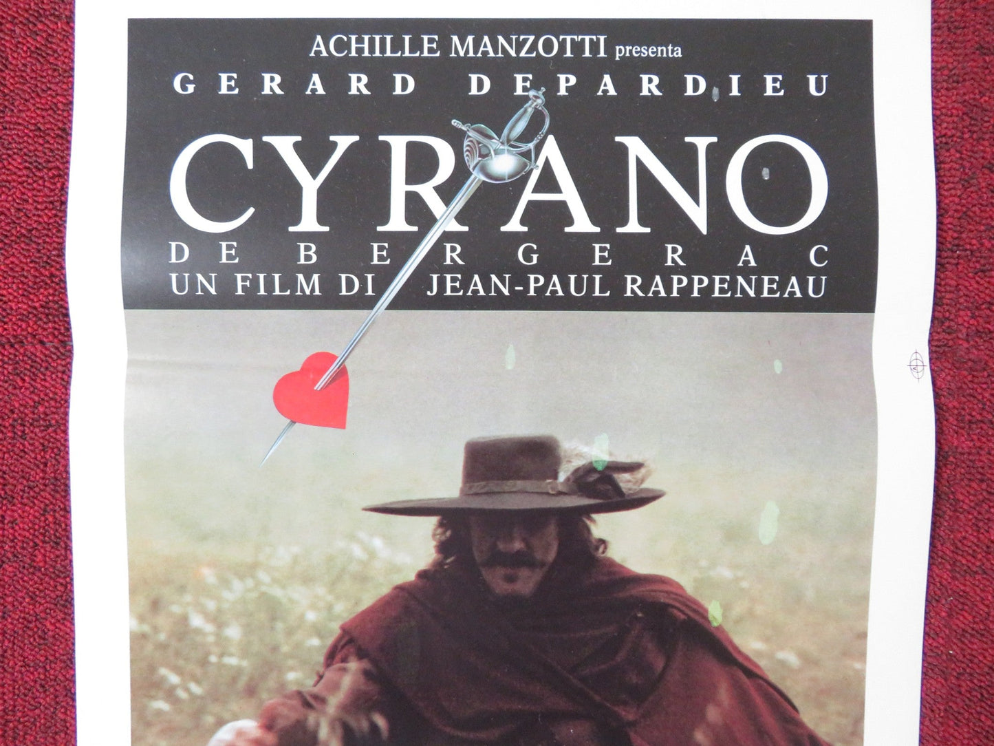 CYRANO DE BERGERAC ITALIAN LOCANDINA POSTER GERARD DEPARDIEU JACQUES WEBER 1990 Rendezvous Cinema Movie posters