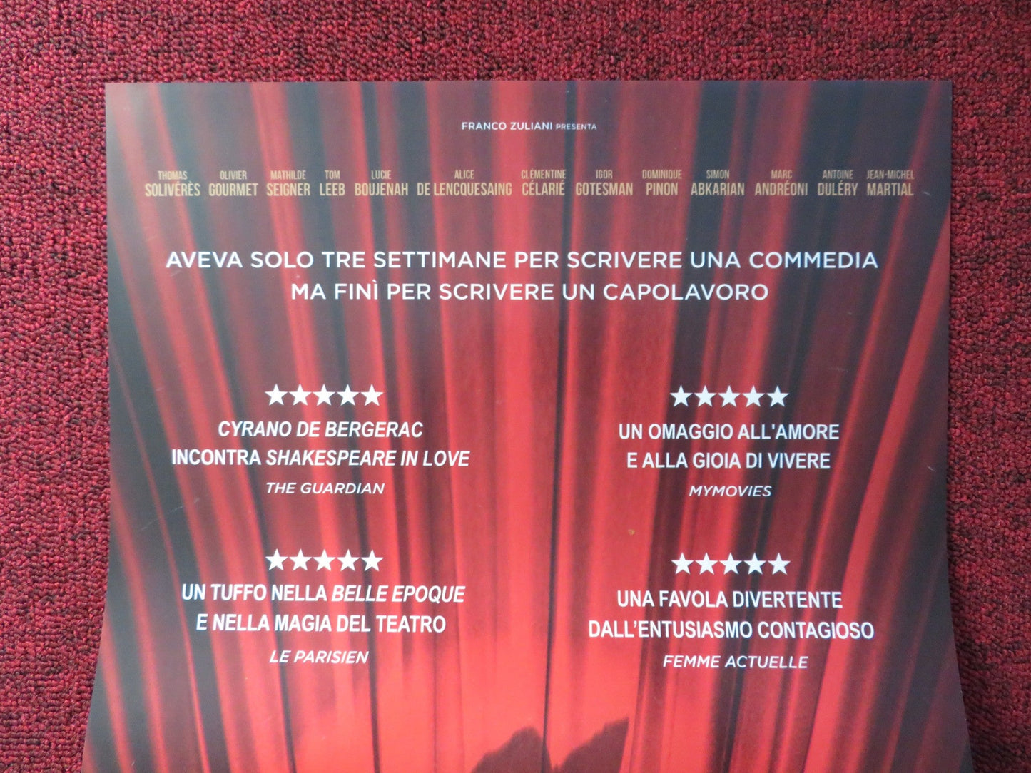 CYRANO MY LOVE ITALIAN LOCANDINA POSTER THOMAS SOLIVERES OLIVIER GOURMET 2018 Rendezvous Cinema Movie posters