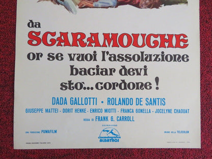 DA SCARAMOUCHE OR SE VUOI ... ITALIAN LOCANDINA (27"x12.5") POSTER '73 Movie posters