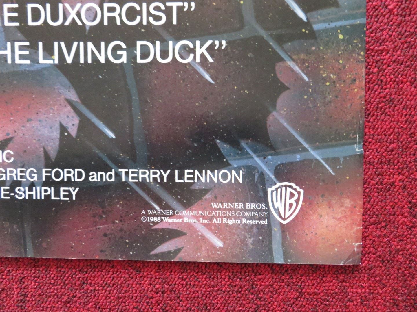 DAFFY DUCK'S QUACKBUSTERS FOLDED US ONE SHEET POSTER MEL BLANC 1988 - Rendezvous Cinema