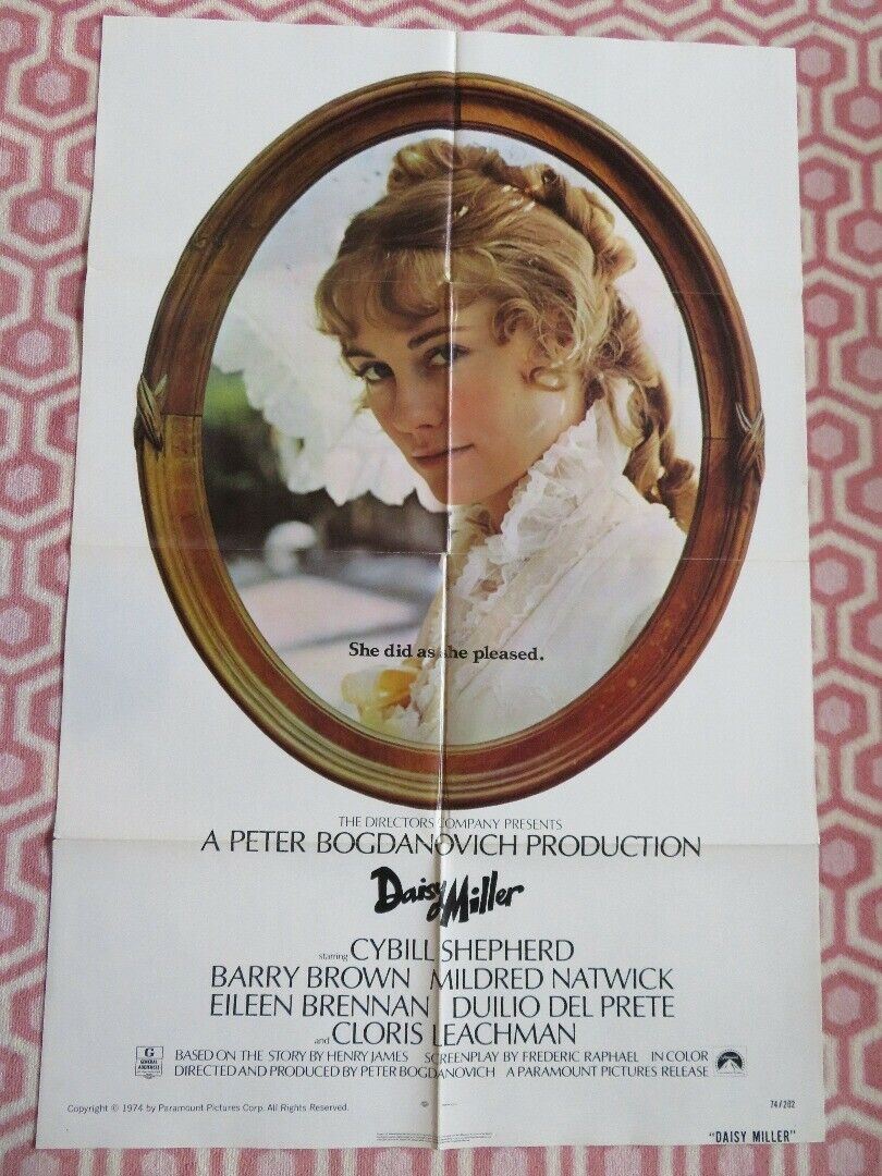 DAISY MILLER US ONE SHEET POSTER CYBILL SHEPHERD BARRY BROWN 1974 Movie posters