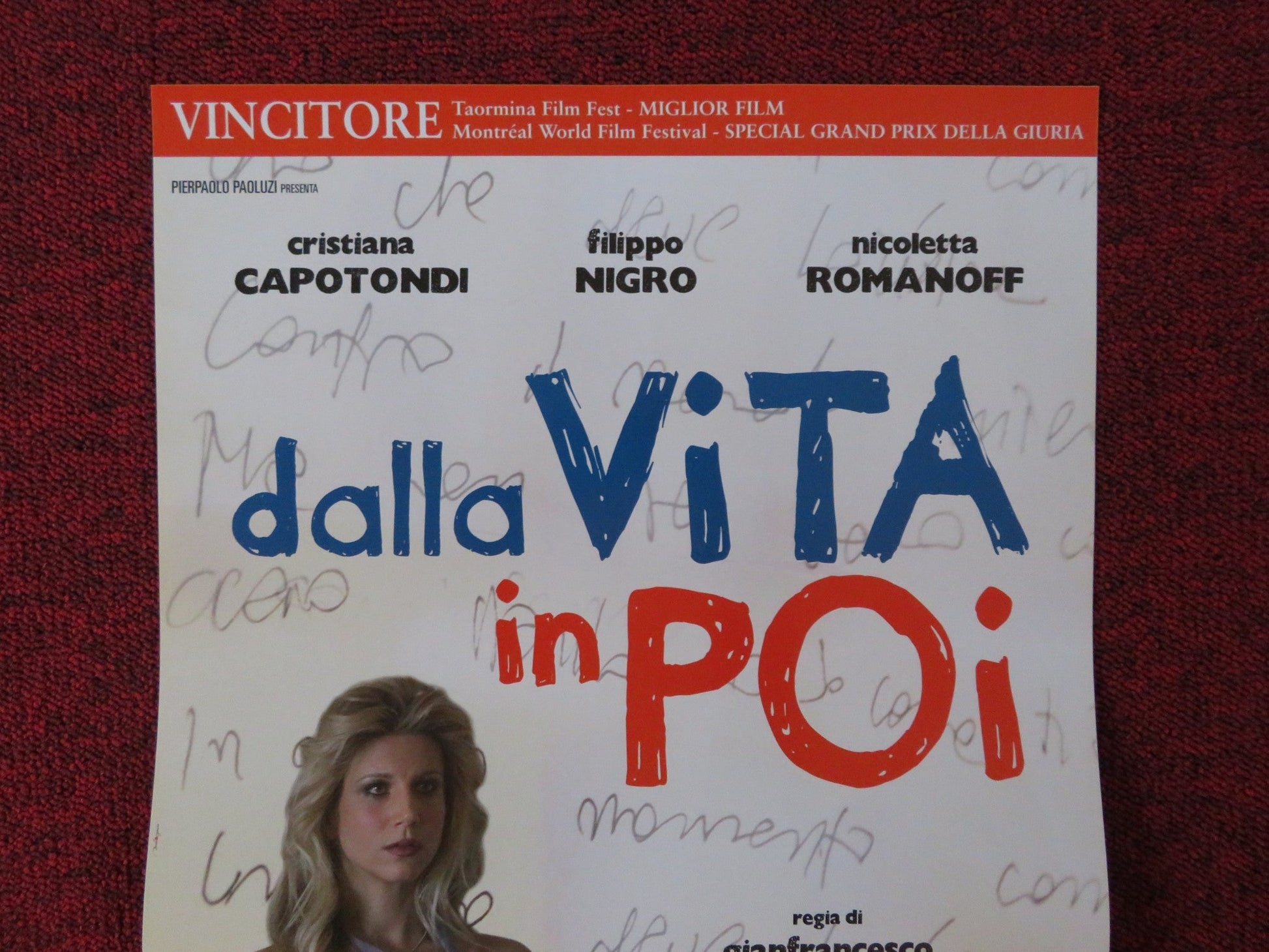 DALLA VITA IN POI ITALIAN LOCANDINA POSTER CRISTIANA CAPOTONDI F. NIGRO 2010 Rendezvous Cinema Movie posters