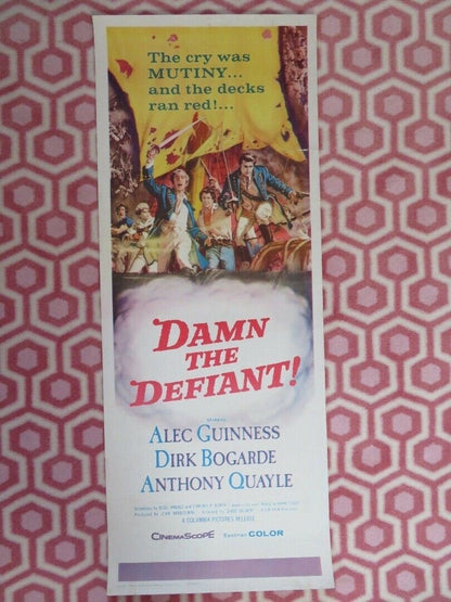 DAMN THE DEFIANT! US INSERT (14"x 36") POSTER ALEC GUINNESS DIRK BOGARDE 1962 Movie posters