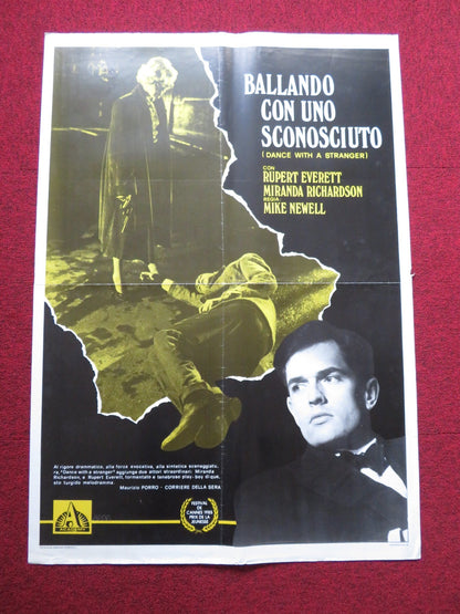DANCE WITH A STRANGER ITALIAN FOGLIO POSTER MIRANDA RICHARDSON R EVERETT 1985 Rendezvous Cinema Movie posters