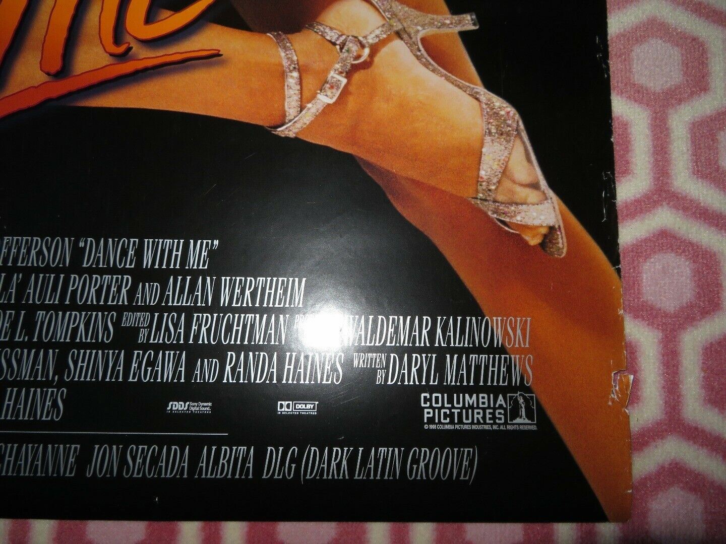 DANCE WITH ME US ONE SHEET ROLLED POSTER VANESSA L.WILLIAMS CHAYANNE Rendezvous Cinema Movie posters