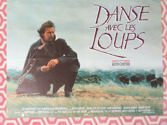 DANCES WITH WOLVES FRENCH MOYENNE (23.5"x 31") POSTER KEVIN COSSTNER 1991 Movie posters