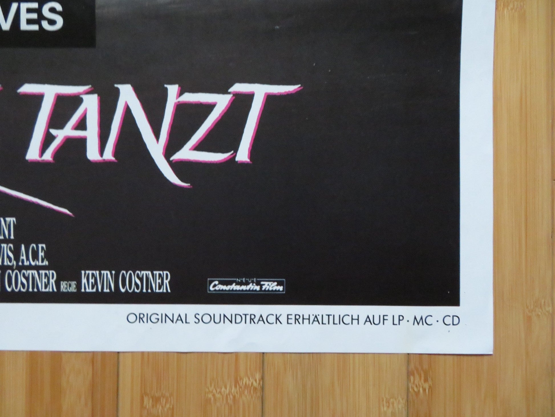 DANCES WITH WOLVES GERMAN A0 SOUNDTRACK POSTER FOLDED KEVIN COSTNER 1990 Rendezvous Cinema Movie posters