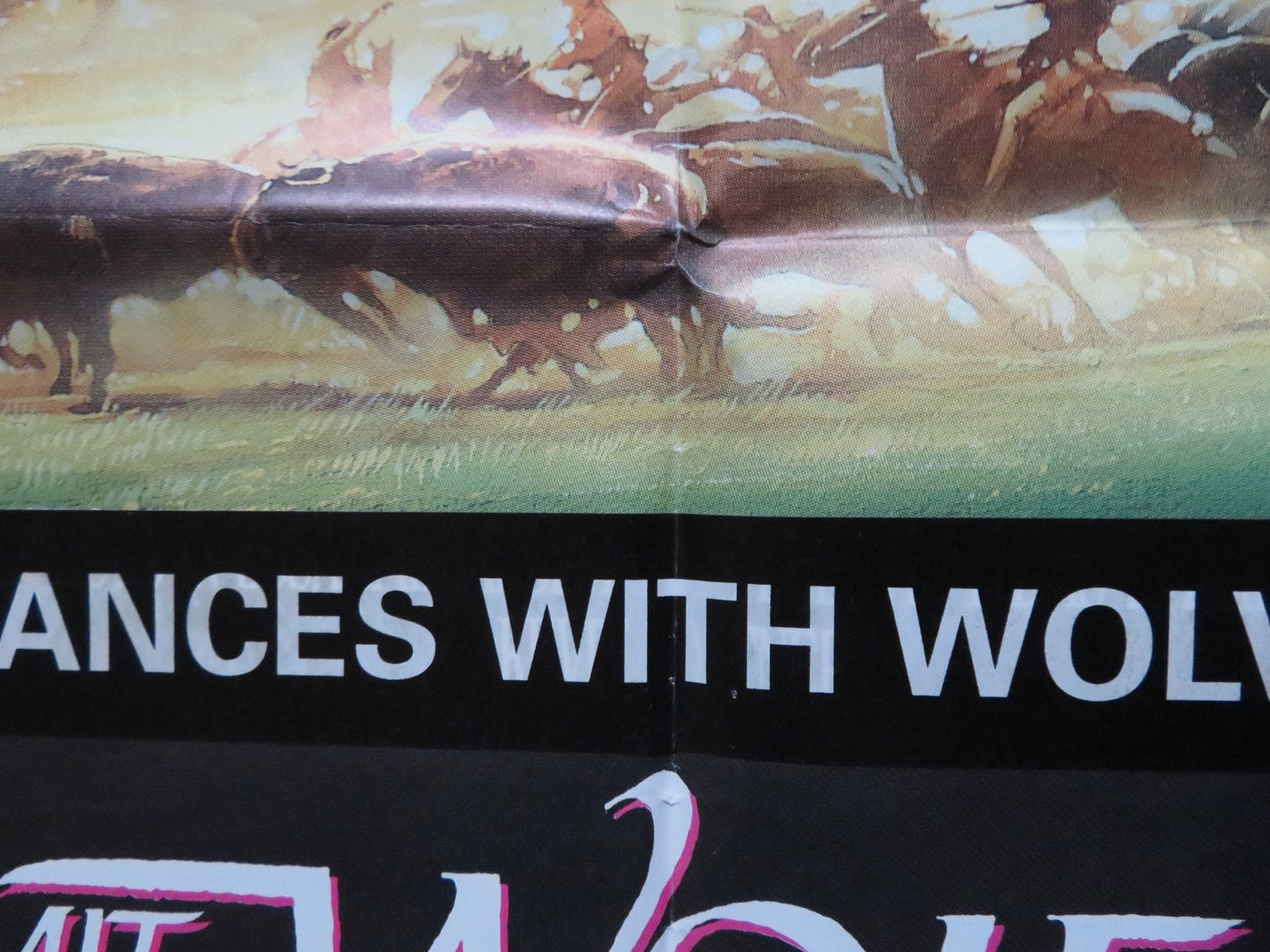 DANCES WITH WOLVES GERMAN A0 SOUNDTRACK POSTER FOLDED KEVIN COSTNER 1990 Rendezvous Cinema Movie posters