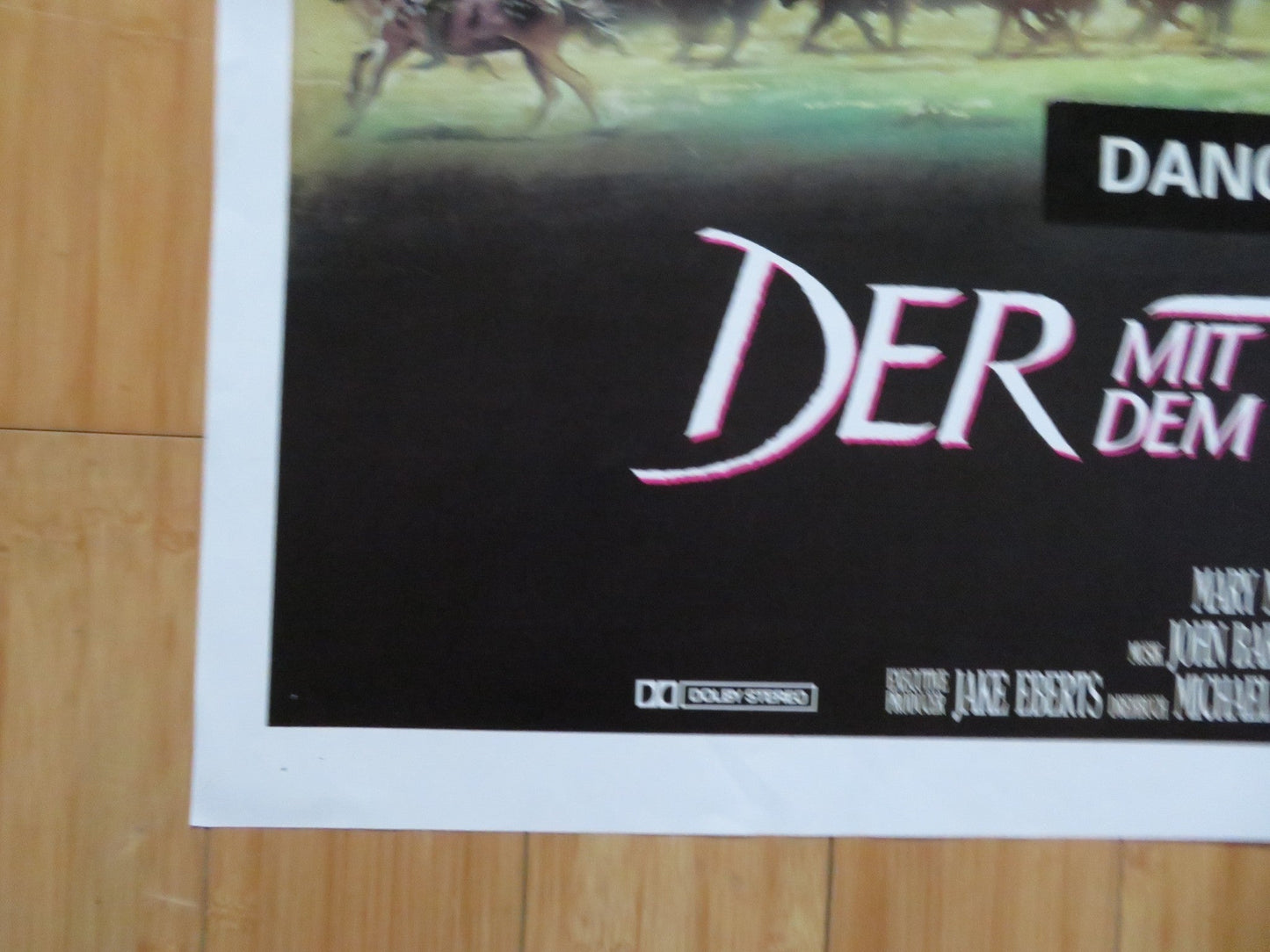 DANCES WITH WOLVES GERMAN A0 SOUNDTRACK POSTER FOLDED KEVIN COSTNER 1990 Rendezvous Cinema Movie posters