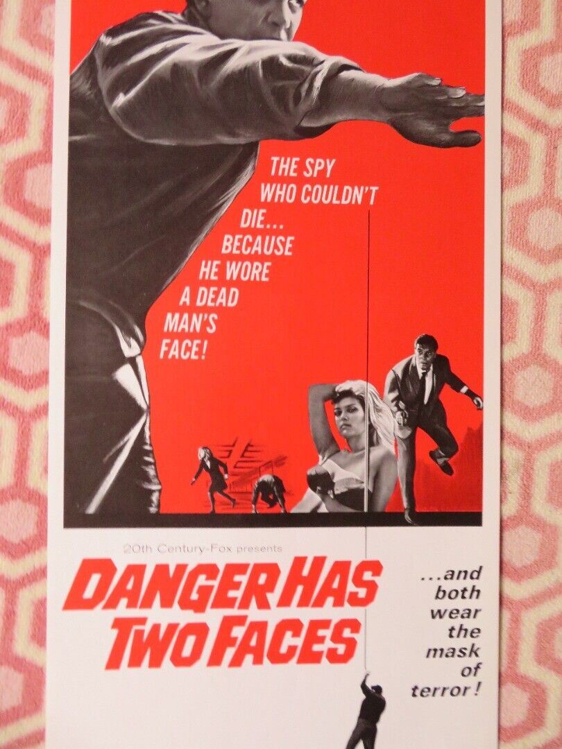DANGER HAS TWO FACES US INSERT (14"x 36") POSTER ROBERT LANSING 1967 Movie posters