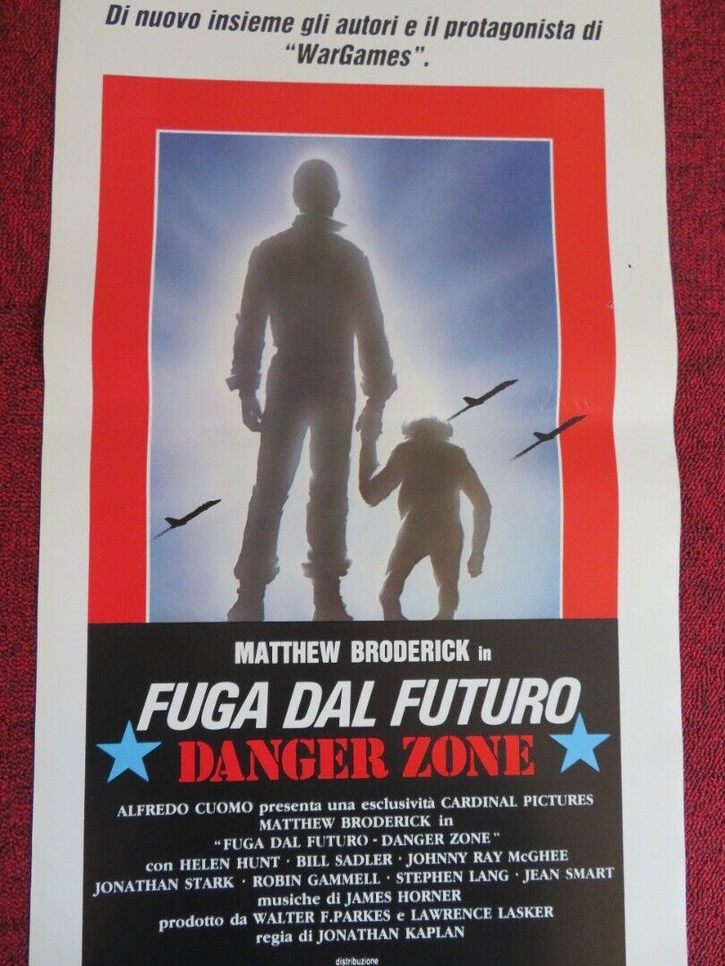 DANGER ZONE / Project X ITALIAN LOCANDINA (27.5"x13") POSTER M BRODERICK 1988 Movie posters