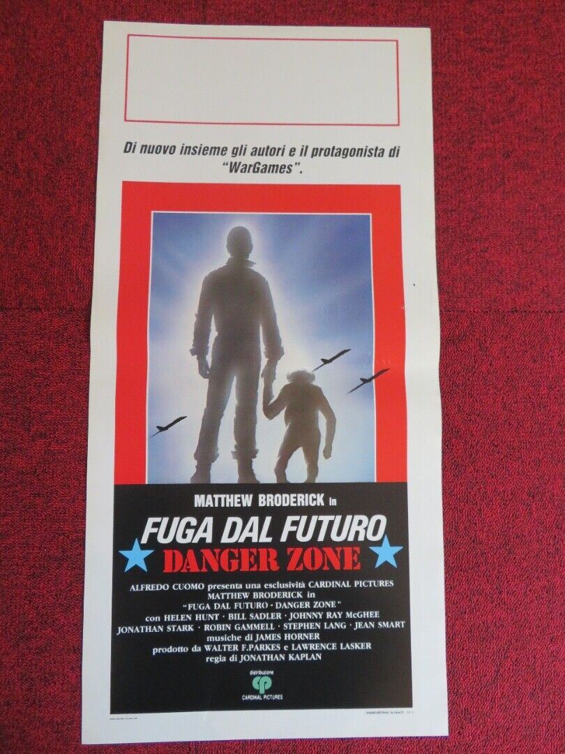 DANGER ZONE / Project X ITALIAN LOCANDINA (27.5"x13") POSTER M BRODERICK 1988 Movie posters