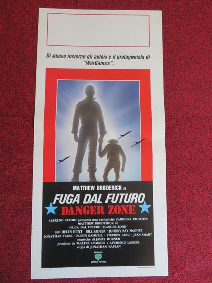 DANGER ZONE / Project X ITALIAN LOCANDINA (27.5"x13") POSTER M BRODERICK 1988 Movie posters