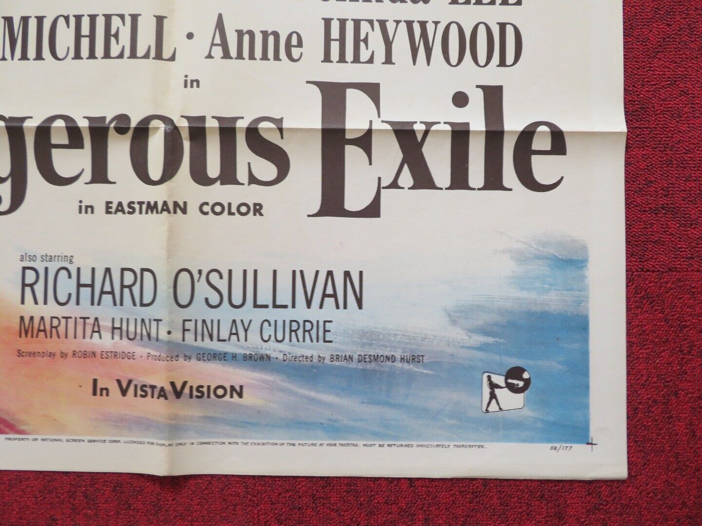 DANGEROUS EXILE FOLDED US ONE SHEET POSTER RICHARD O'SULLIVAN 1958 Movie posters