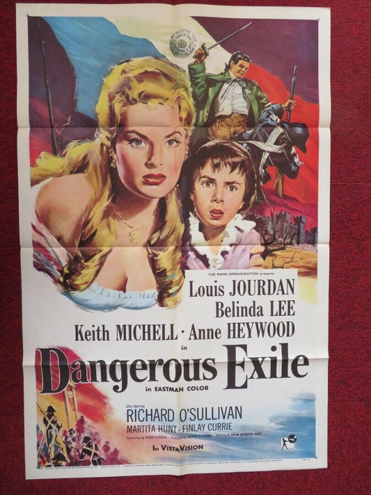 DANGEROUS EXILE FOLDED US ONE SHEET POSTER RICHARD O'SULLIVAN 1958 Movie posters