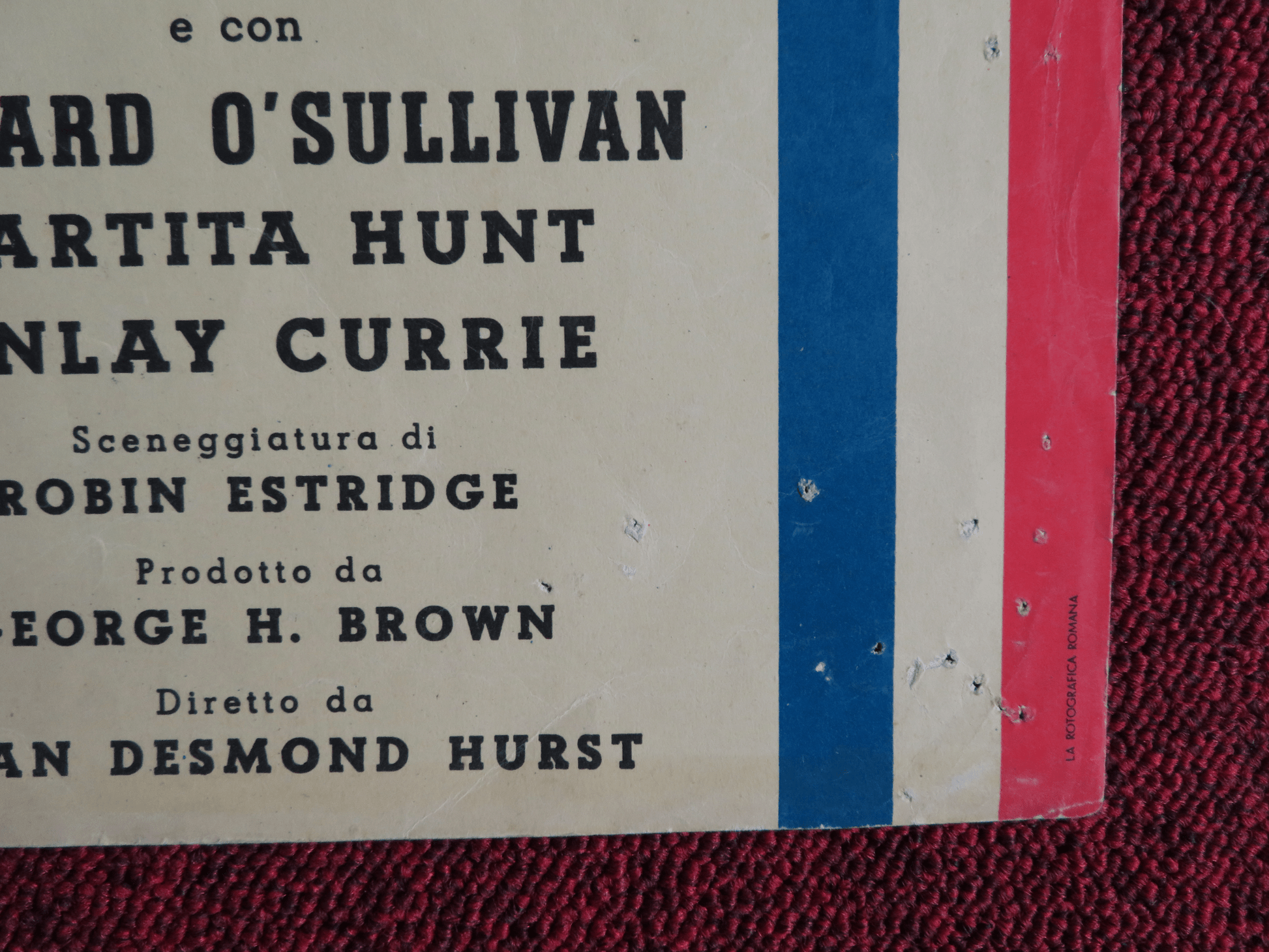 DANGEROUS EXILE ITALIAN FOTOBUSTA POSTER LOUIS JOURDAN BELINDA LEE 1957 Rendezvous Cinema Movie posters