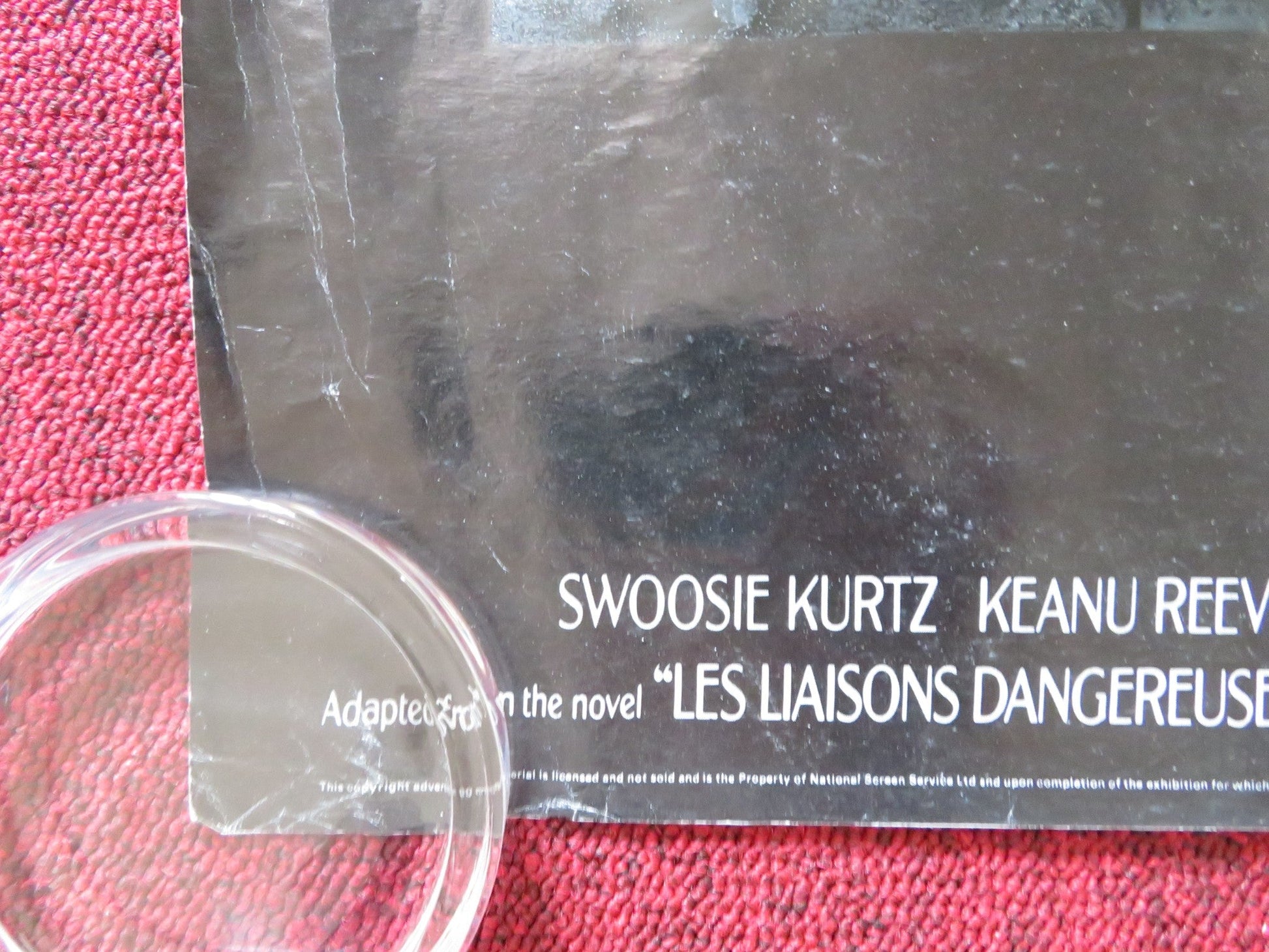 DANGEROUS LIAISONS UK QUAD (30"x 40") ROLLED POSTER GLENN CLOSE MALKOVICH 1988 Rendezvous Cinema Movie posters