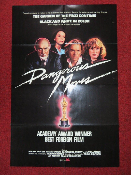 DANGEROUS MOVES FOLDED US ONE SHEET POSTER MICHEL PICCOLI 1984 Movie posters
