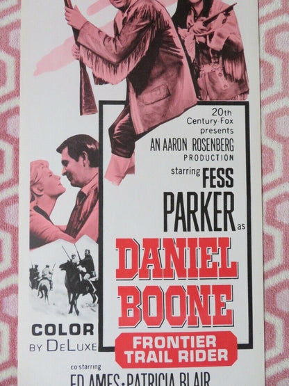 DANIEL BOONE: FONTIER TRAIL RIDER US INSERT (14"x 36") POSTER FESS PARKER 1966 Movie posters