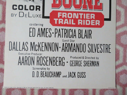 DANIEL BOONE: FONTIER TRAIL RIDER US INSERT (14"x 36") POSTER FESS PARKER 1966 Movie posters