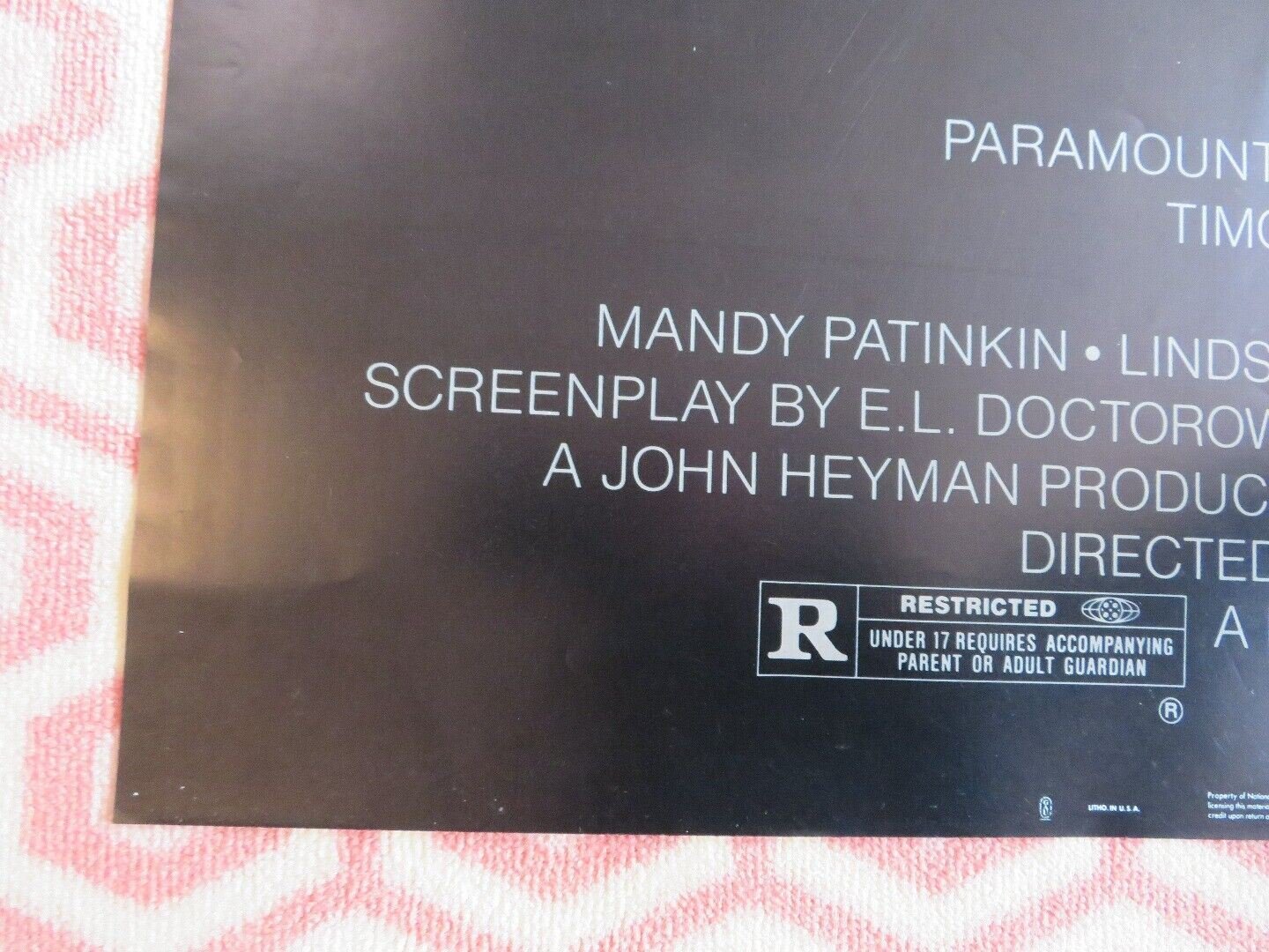 DANIEL US ONE SHEET POSTER TIMOTHY HUTTON 1983 Movie posters