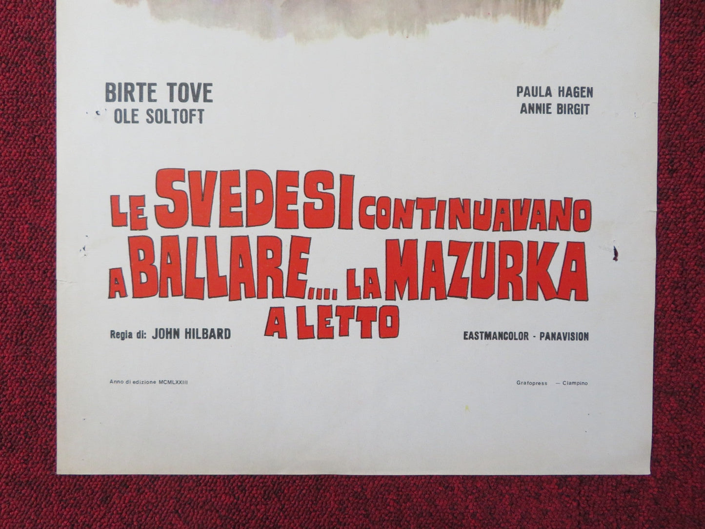 DANISH BED AND BOARD ITALIAN LOCANDINA POSTER BIRTE TOVE OLE SOLTOFT 1973 Rendezvous Cinema Movie posters