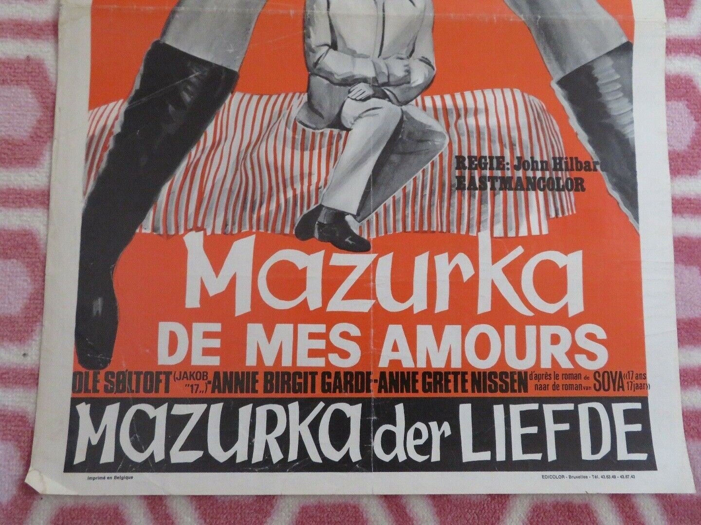 Danish Bed and Board/ MAZURKA DE MES AMOURS BELGIUM (21.5"x 14") POSTER 1972 - Rendezvous Cinema