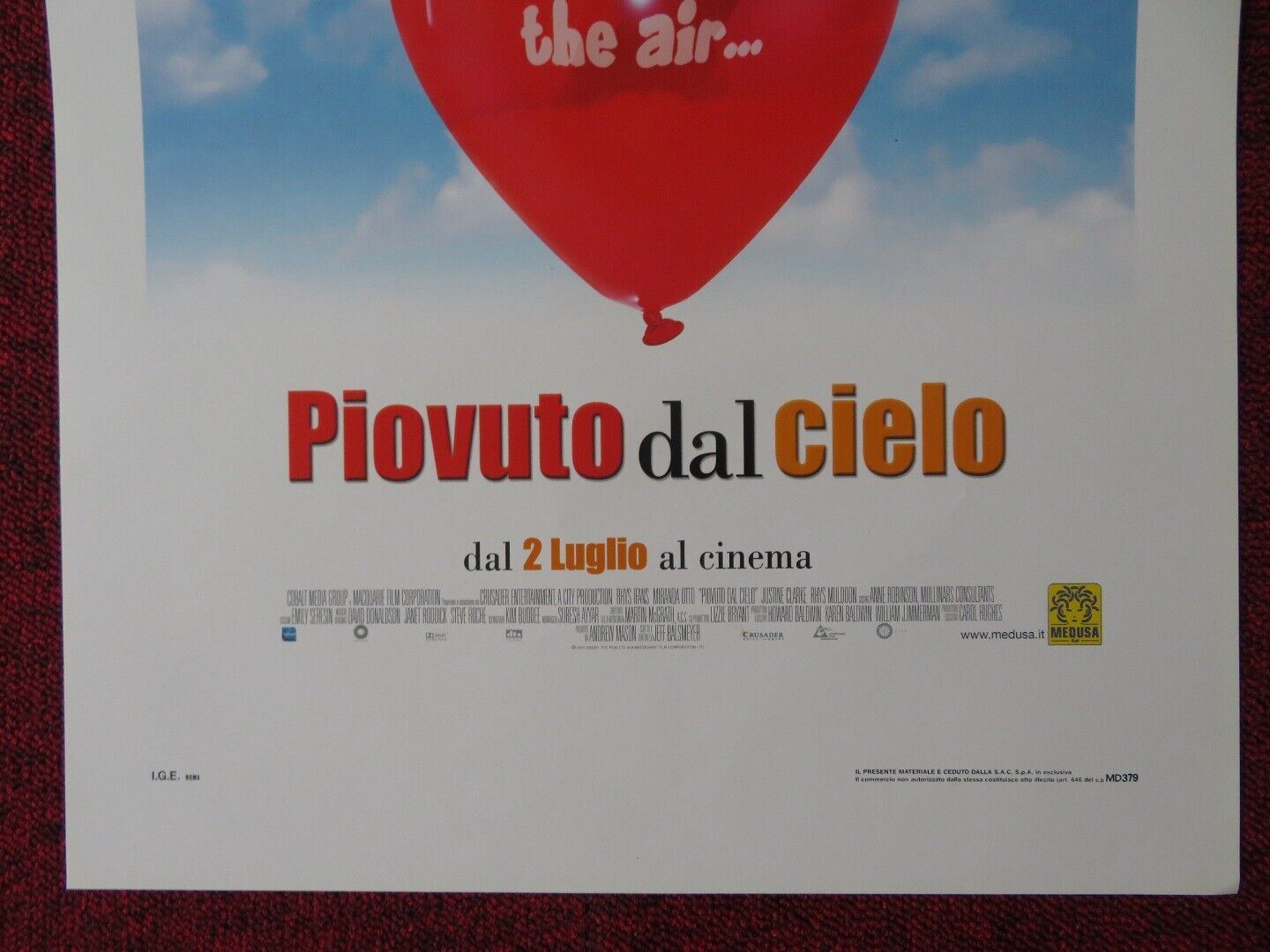 DANNY DECKCHAIR ITALIAN LOCANDINA (27"x13") POSTER RHYS IFANS MIRANDA OTTO 2003 - Rendezvous Cinema