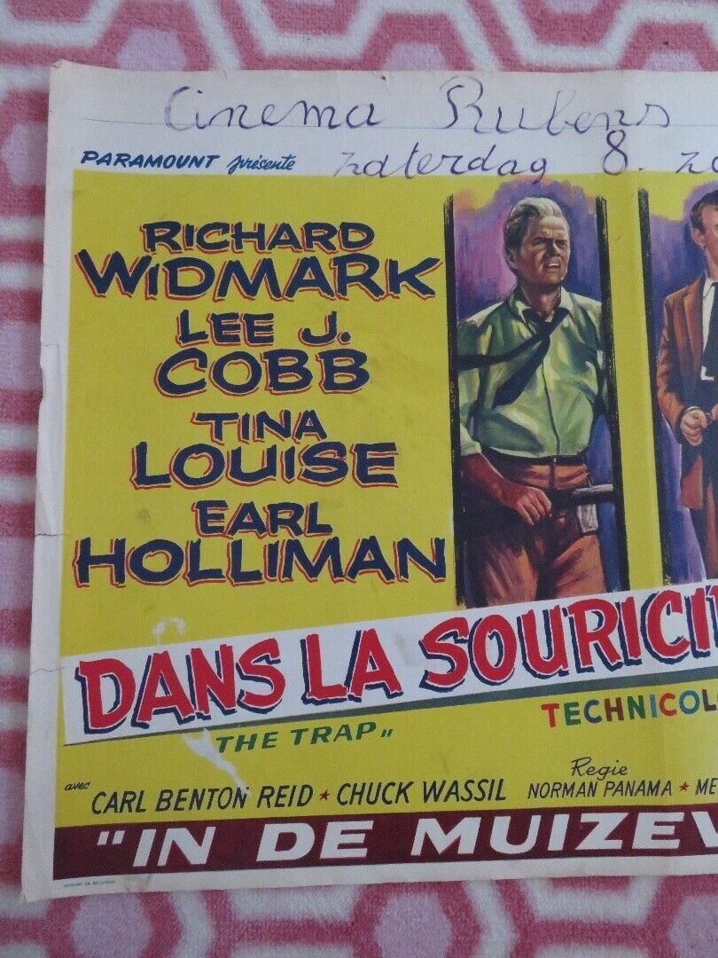 DANS LA SOURICIERE/ THE TRAP BELGIUM (15"x 22") POSTER LEE J.COBB 1959 Movie posters