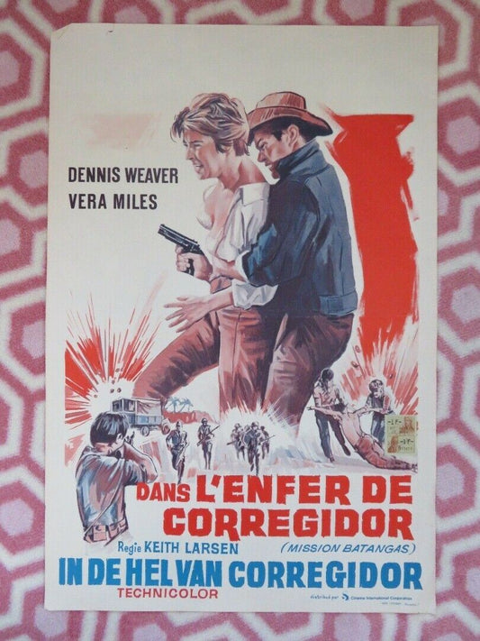 DANS LENFER DE CORREGIDOR/ Mission Batangas BELGIUM (21.5"x14.5") POSTER 1968 Movie posters