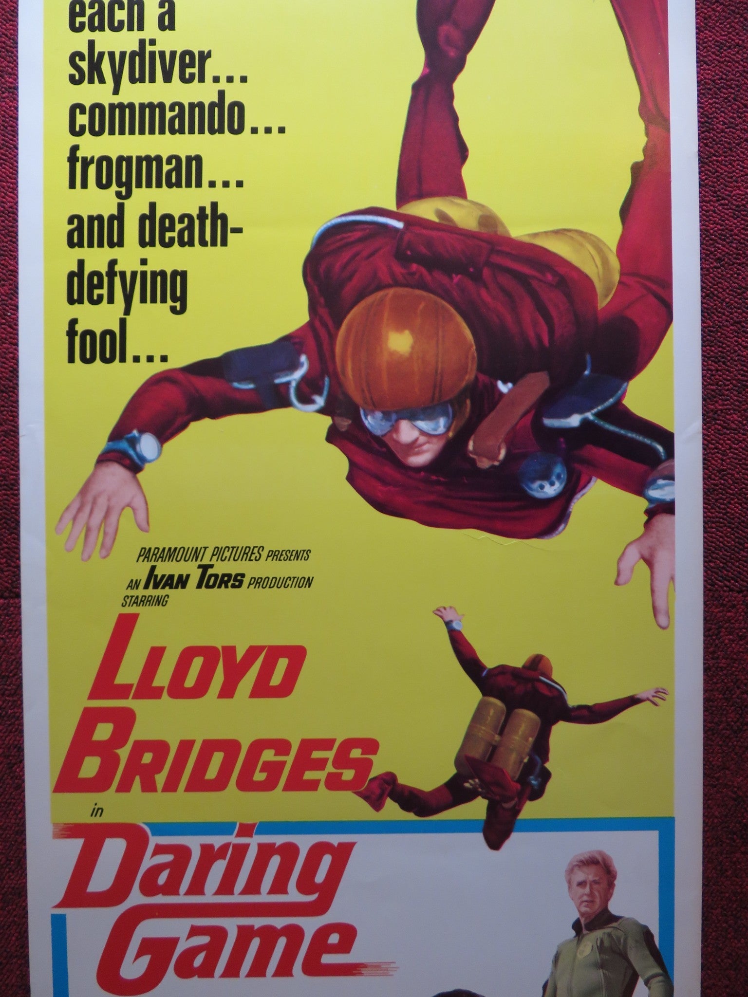 DARING GAME US INSERT (14"x 36") POSTER LLOYD BRIDGES NICO MINARDOS 1968 Rendezvous Cinema Movie posters