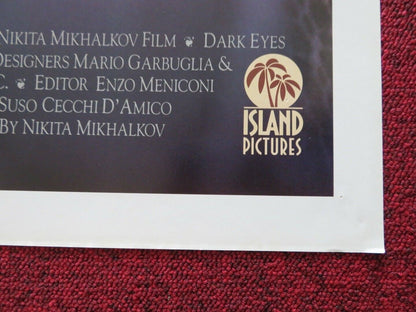 DARK EYES FOLDED US ONE SHEET POSTER MARCELLO MASTROIANNI MARTHE KELLER 1987 - Rendezvous Cinema