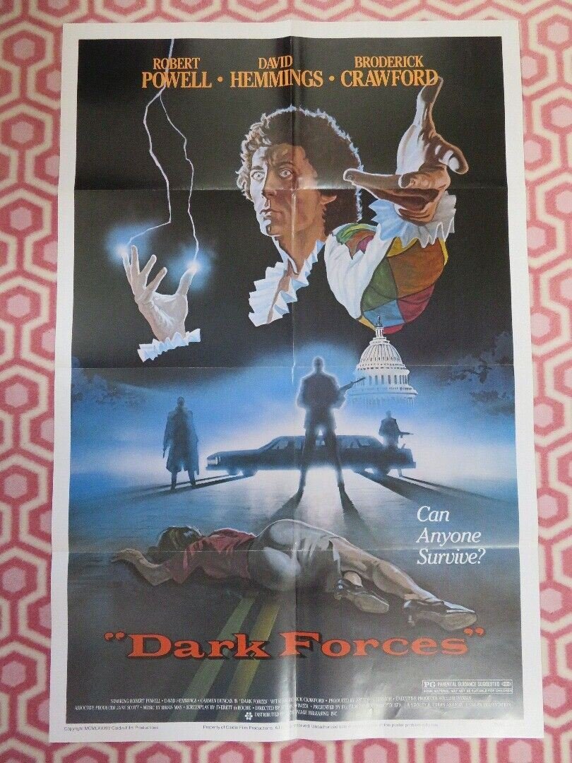DARK FORCES / Harlequin FOLDED US ONE SHEET POSTER R POWELL D HEMMINGS 1984 Movie posters