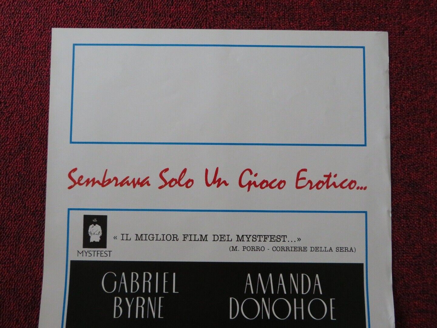 DARK OBSESSION ITALIAN LOCANDINA (27.5"x13") POSTER GABRIEL BYRNE 1990 Movie posters