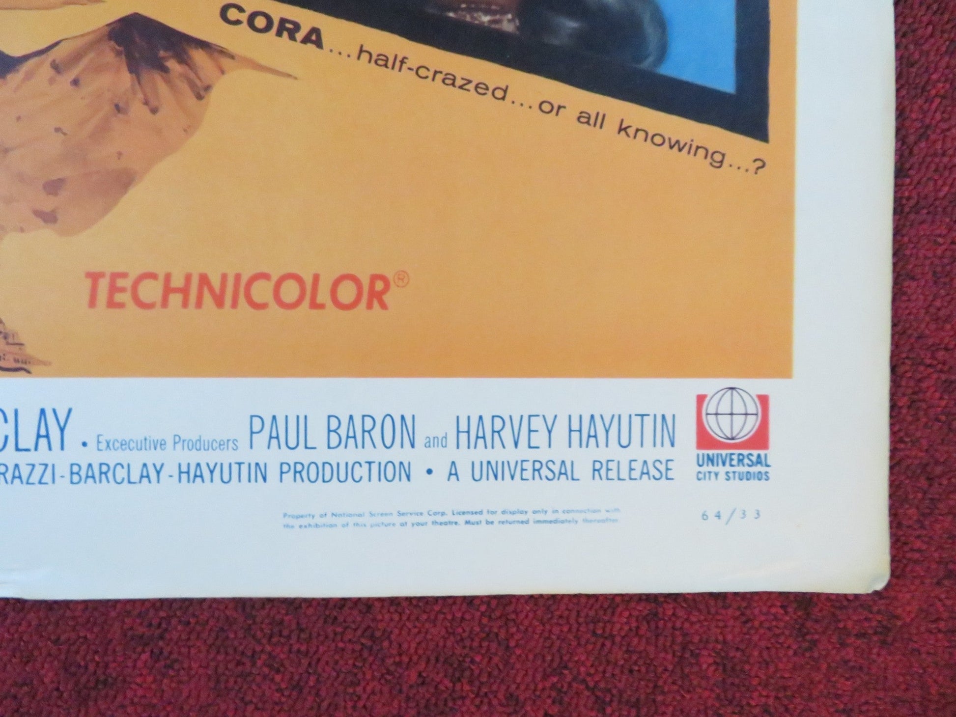 DARK PURPOSE US HALF SHEET (22"x 28") POSTER SHIRLEY JONES ROSSANO BRAZZI 1964 Rendezvous Cinema Movie posters