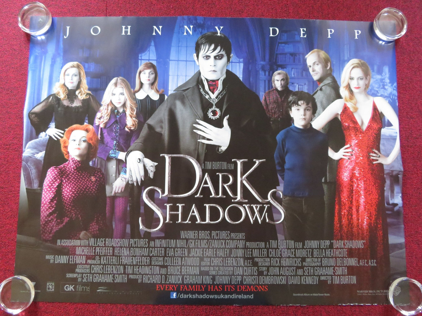 DARK SHADOWS UK QUAD (30"x 40") ROLLED POSTER JOHNNY DEPP MICHELLE PFEIFFER 2012 Rendezvous Cinema Movie posters