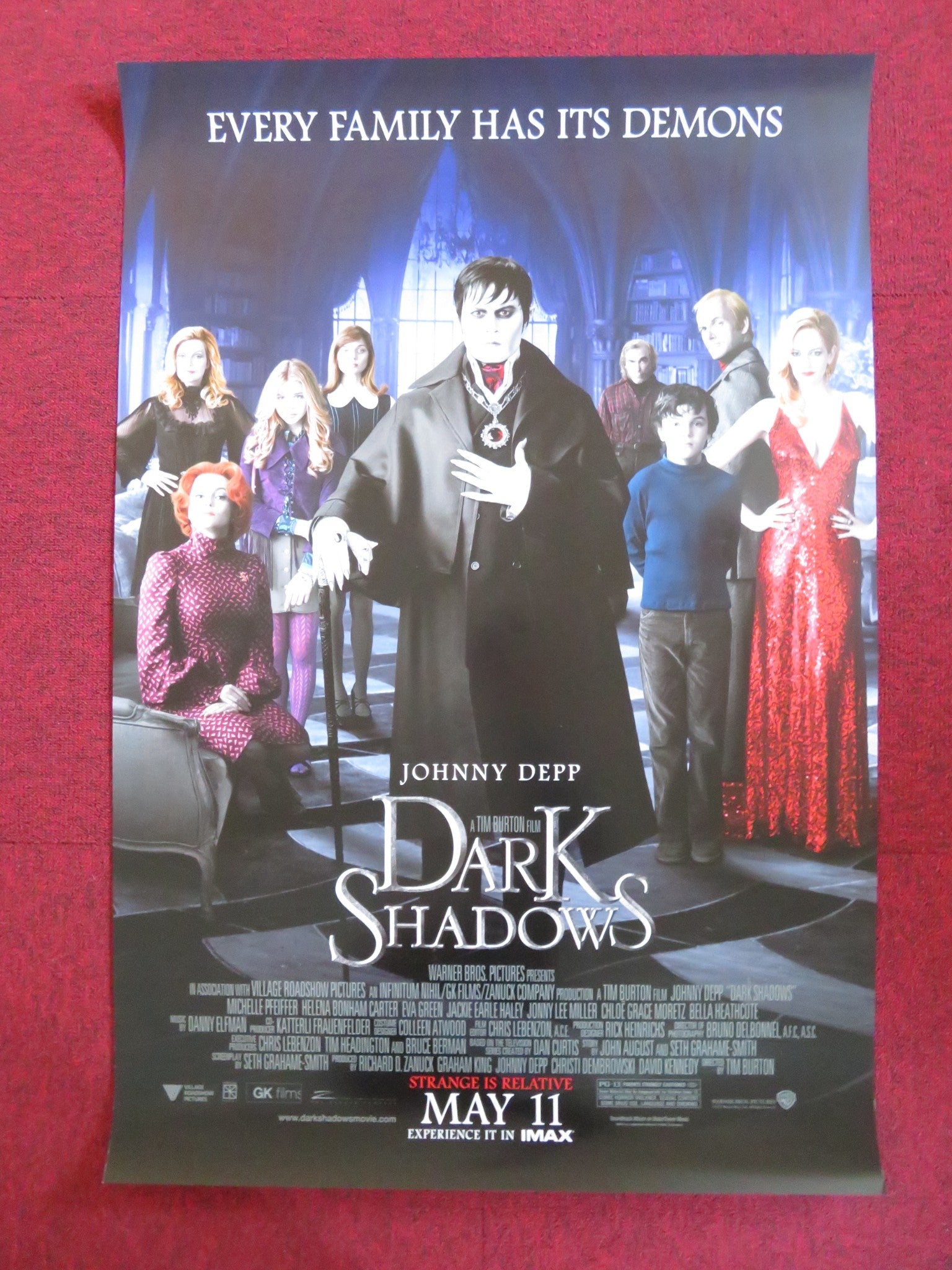 DARK SHADOWS US ONE SHEET ROLLED POSTER JOHNNY DEPP MICHELLE PFEIFFER 2012 Rendezvous Cinema Movie posters