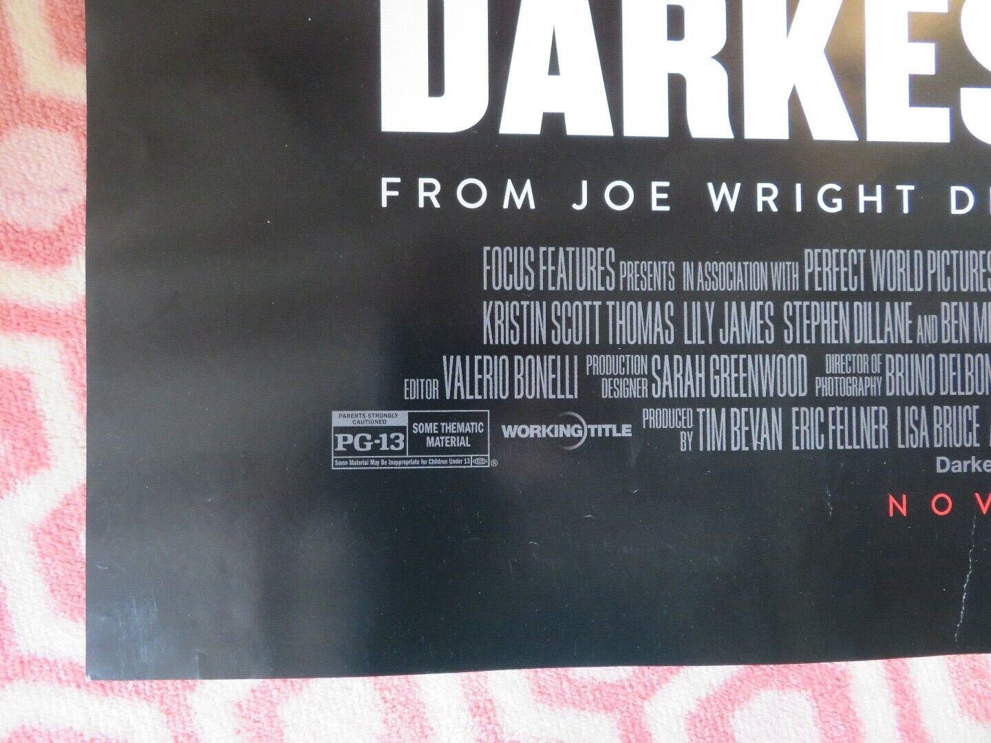 DARKEST HOUR US ONE SHEET ROLLED POSTER WINSTON CHURCHILL GARY OLDMAN '17 Movie posters