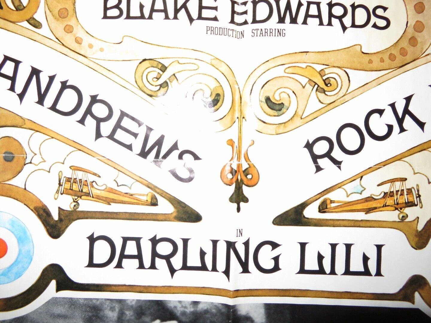 DARLING LILI FOLDED US ONE SHEET POSTER BLAKE EDWARDS JEREMY KEMP 1970 Movie posters