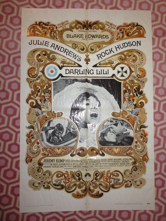 DARLING LILI FOLDED US ONE SHEET POSTER BLAKE EDWARDS JEREMY KEMP 1970 Movie posters